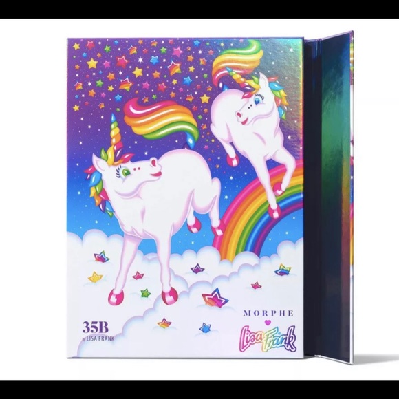 Morphe x Lisa Frank ~ `PRANCING UNI’S' 35B by Lisa Frank Eyeshadow Palette ~ NIB - Picture 2 of 12